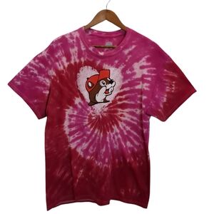 BUC-EE'S Vintage Pink/Red Tie Dye Graphic S/S Unisex T-Shirt Size L